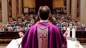 Giuseppe Corbari holds Sunday Mass